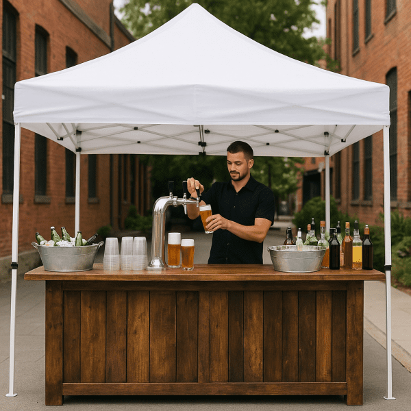 Pop-up Bars unter Zelten - photo