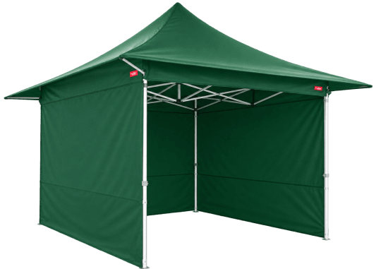 Stahl-Faltpavillon 3 × 3 m mit verlängertem Dach
