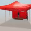 Detail - Faltpavillon 6 × 4 m – Aluminium HEXAGON