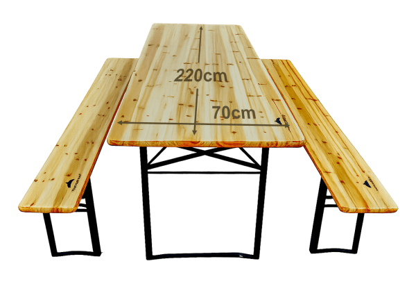Holzbierzeltgarnitur – 220 cm