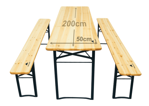 Bierzeltgarnitur aus Holz – 200 cm
